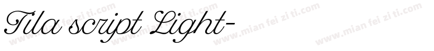 Tila script Light字体转换